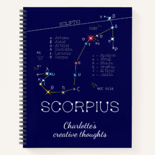 Zodiac Constellation Scorpius Notizblock