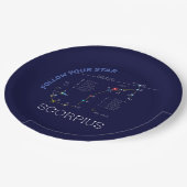 Zodiac Constellation Scorpius Pappteller (Schrägansicht)