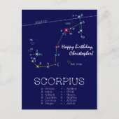 Zodiac Constellation Scorpius Postkarte (Vorderseite)