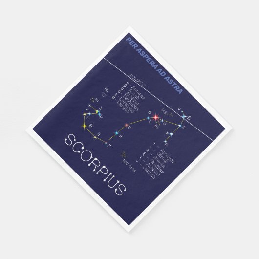 Zodiac Constellation Scorpius Serviette (Ecke)