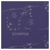 Zodiac Constellation Scorpius Stoff (Nahaufnahme)
