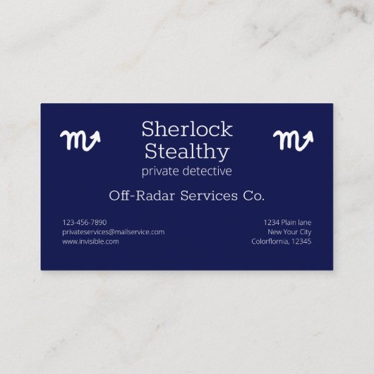 Zodiac Constellation Scorpius Visitenkarte (Rückseite)