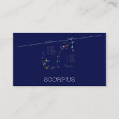 Zodiac Constellation Scorpius Visitenkarte (Vorderseite)
