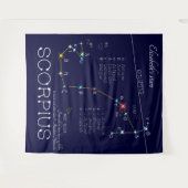 Zodiac Constellation Scorpius Wandteppich (Vorderseite (Horizontal))