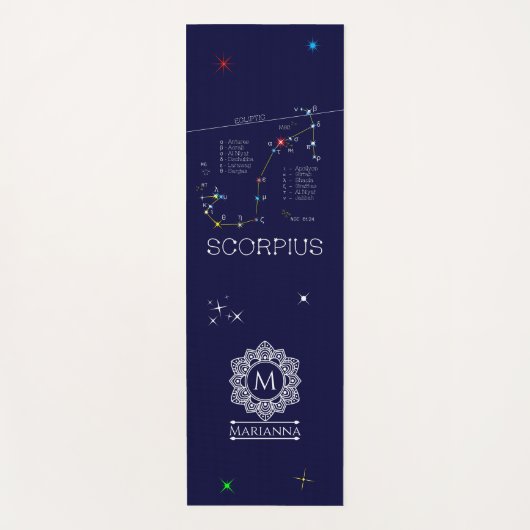 Zodiac Constellation Scorpius Yogamatte (Vorderseite)
