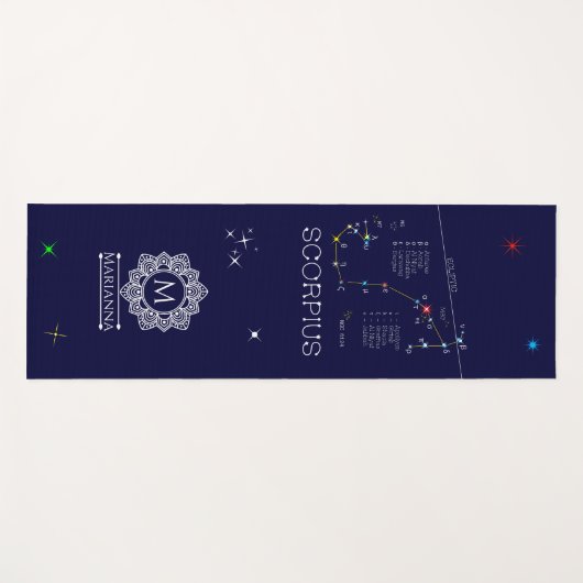 Zodiac Constellation Scorpius Yogamatte (Vorderseite (Horizontal))
