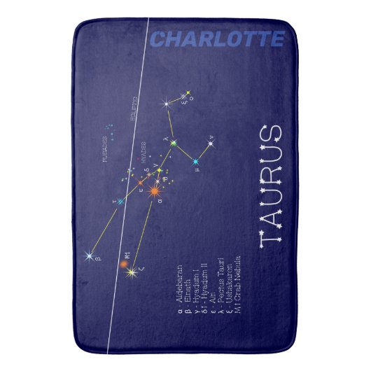 Zodiac Constellation Taurus Badematte (Vorderseite Vertikal)