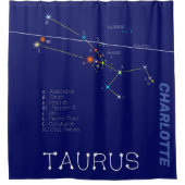 Zodiac Constellation Taurus Duschvorhang (Vorderseite)