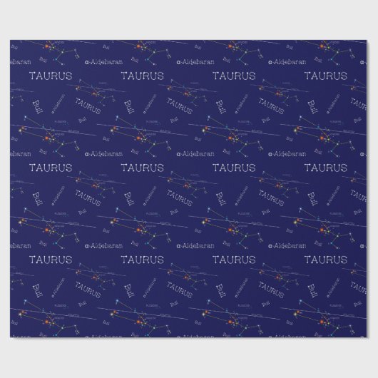 Zodiac Constellation Taurus Geschenkpapier (Flach)