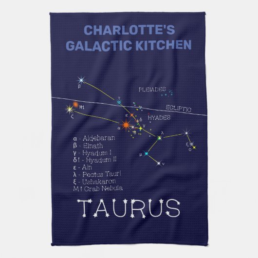 Zodiac Constellation Taurus Geschirrtuch (Vertikal)