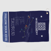 Zodiac Constellation Taurus Golfhandtuch (Horizontal)