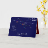 Zodiac Constellation Taurus Karte (Gelbe Blume)