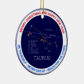 Zodiac Constellation Taurus Keramik Ornament (Rechts)