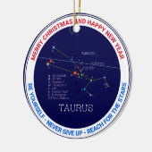 Zodiac Constellation Taurus Keramik Ornament (Links)