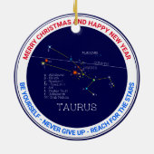 Zodiac Constellation Taurus Keramik Ornament (Hinten)