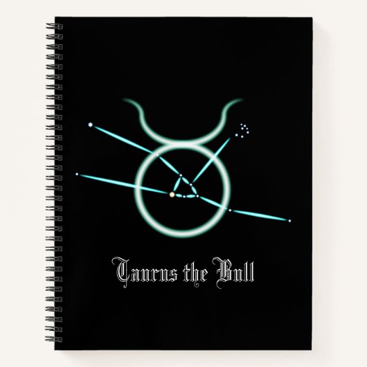 Zodiac Constellation Taurus Notebook Notizblock (Vorderseite)