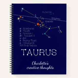 Zodiac Constellation Taurus Notizblock