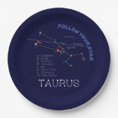 Zodiac Constellation Taurus Pappteller (Vorderseite)