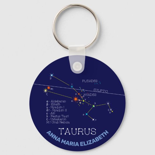 Zodiac Constellation Taurus Schlüsselanhänger (Vorderseite)