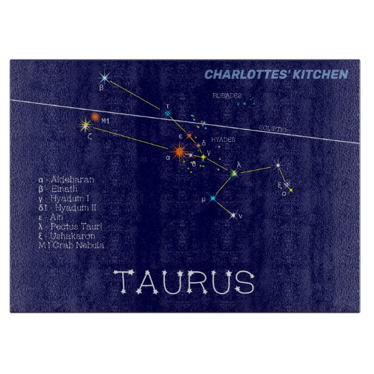 Zodiac Constellation Taurus Schneidebrett (Vorderseite)