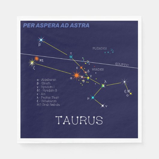 Zodiac Constellation Taurus Serviette (Vorderseite)