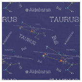 Zodiac Constellation Taurus Stoff (Nahaufnahme)