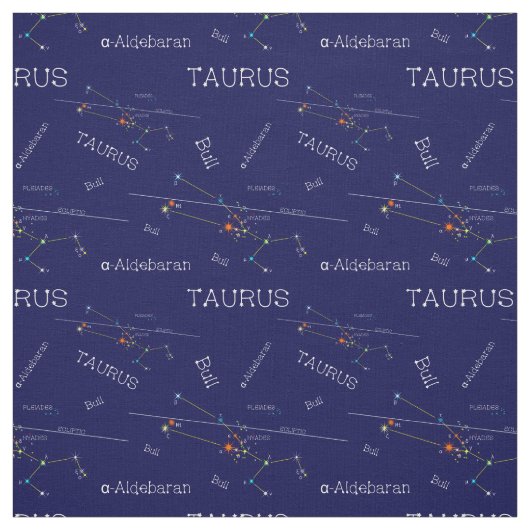Zodiac Constellation Taurus Stoff (Muster)