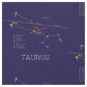 Zodiac Constellation Taurus Stoff (Nahaufnahme)