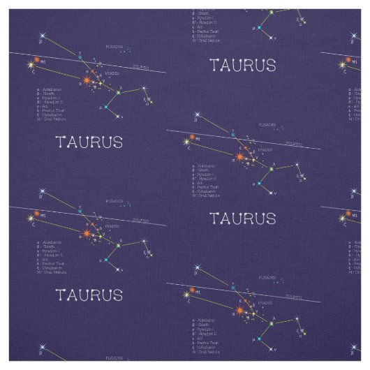 Zodiac Constellation Taurus Stoff (Muster)