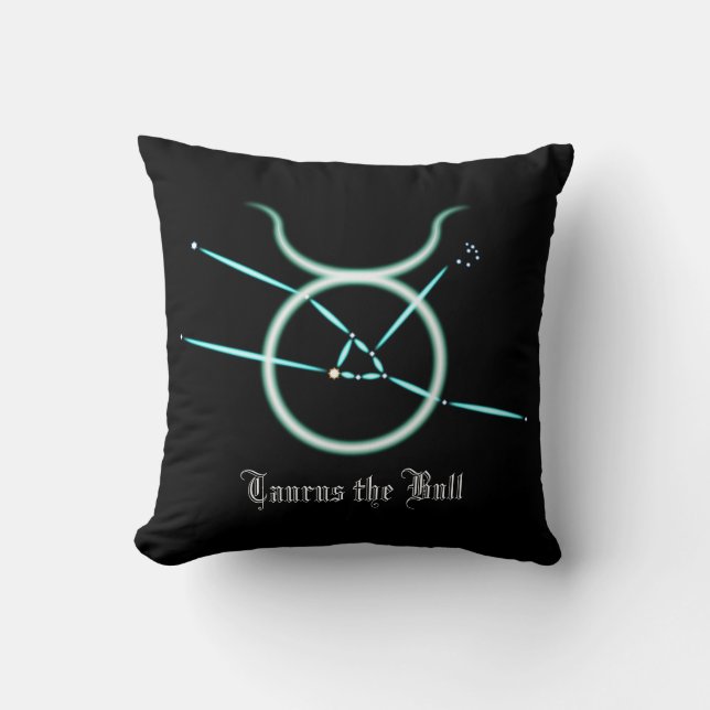 Zodiac Constellation Taurus Throw Kissen (Vorderseite)