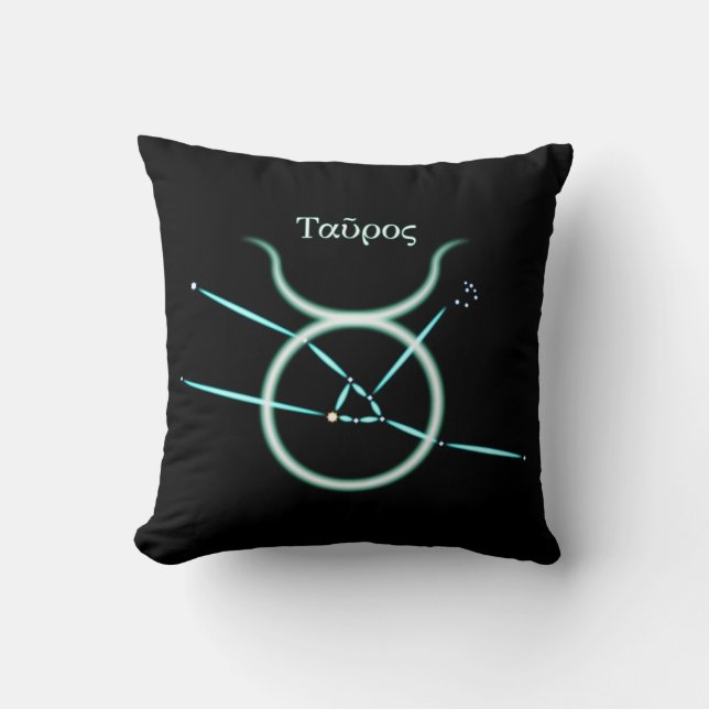 Zodiac Constellation Taurus Throw Kissen (Vorderseite)