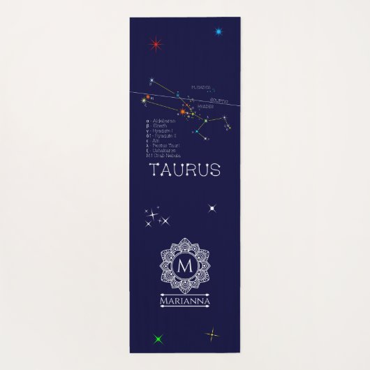Zodiac Constellation Taurus Yogamatte (Rückseite)