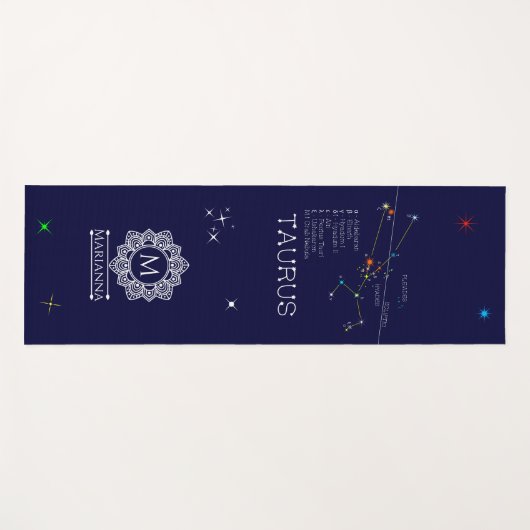 Zodiac Constellation Taurus Yogamatte (Vorderseite (Horizontal))