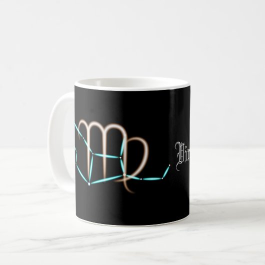 Zodiac Constellation Virgo Coffee Tasse (Vorderseite Links)