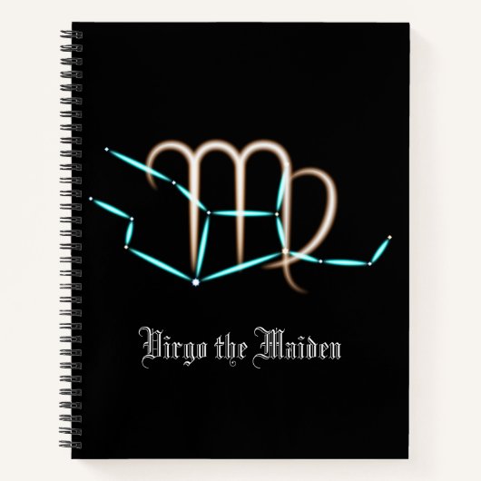 Zodiac Constellation Virgo Notebook Notizblock (Vorderseite)