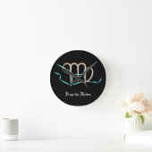 Zodiac Constellation Virgo Round Clock Runde Wanduhr (Zuhause)