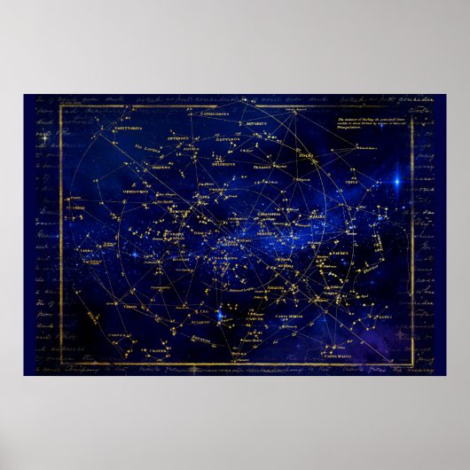 Zodiac Constellations Galaxy Poster (Vorne)