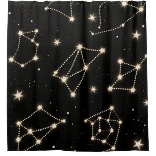 Zodiac Constellations Muster Duschvorhang
