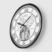 Zodiac Couple Foto Wedding Monogram Your Signs Große Wanduhr (Winkel)