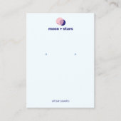 Zodiac Crescent Moon Earring Juwelier Display Visitenkarte (Vorderseite)