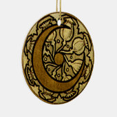 Zodiac Crescent Moon Mucha Keramikornament (Rechts)