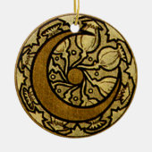Zodiac Crescent Moon Mucha Keramikornament (Vorne)