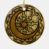 Zodiac Crescent Moon Mucha Keramikornament (Hinten)