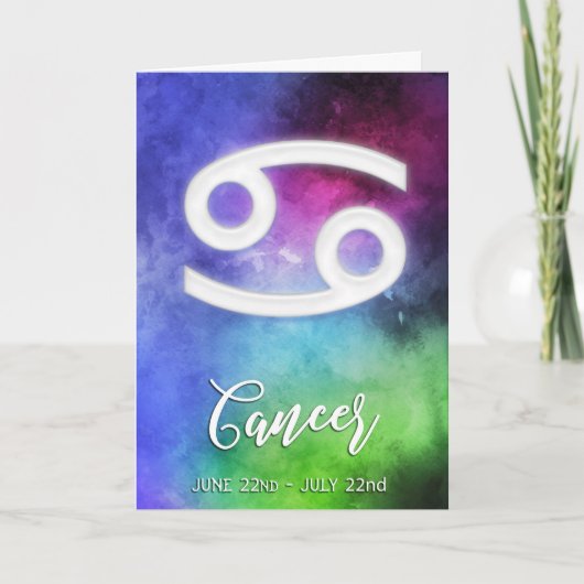 Zodiac: Daten zum Krebs Karte (Vorderseite)