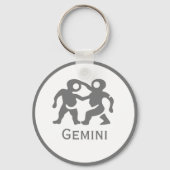 Zodiac Design - Gemini-Zeichen Schlüsselanhänger (Rückseite)