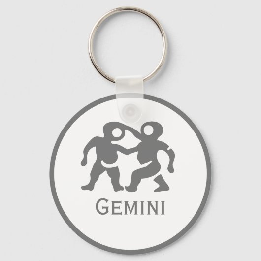 Zodiac Design - Gemini-Zeichen Schlüsselanhänger (Rückseite)