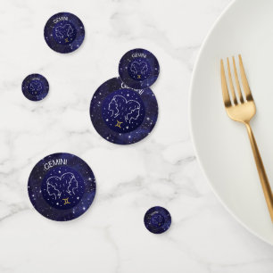 Zodiac-Design-Tabelle Zwillinge Konfetti