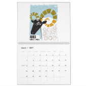 Zodiac Designkalender Kalender (Mär 2027)