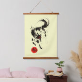 Zodiac Doseninte Art sumi-e Wandteppich Mit Holzrahmen (Schlafzimmer)