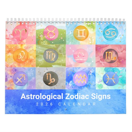 Zodiac Duets 2026 Astrologischer Kunstkalender Kalender (Titelbild)